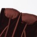 Simple velvet chest tied top