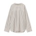 Striped Bat Sleeve Loose Shirt