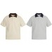 Color blocking lapel loose lapel short sleeved shirt