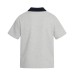 Color blocking lapel loose lapel short sleeved shirt