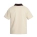 Color blocking lapel loose lapel short sleeved shirt