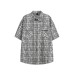 Pattern pocket loose short sleeved shirt Pattern pocket loose short sleeved shirt