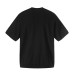 Floral embroidery loose Henry collar short sleeved T-shirt