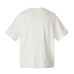 Floral embroidery loose Henry collar short sleeved T-shirt