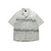 Tie dye Cuban collar loose short sleeved shirt