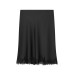 Versatile and minimalist satin lace hem straight tube half skirt