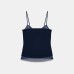 Versatile patchwork silk mesh camisole top