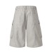 Herringbone patterned workwear with large pockets and shorts