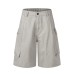 Herringbone patterned workwear with large pockets and shorts