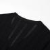 Hollow out thin V-neck knitted short sleeved women
