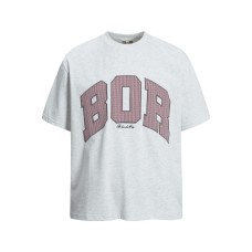 Thousand Bird Plaque Embroidered Letter Short Sleeve