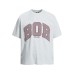 Thousand Bird Plaque Embroidered Letter Short Sleeve