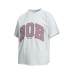 Thousand Bird Plaque Embroidered Letter Short Sleeve