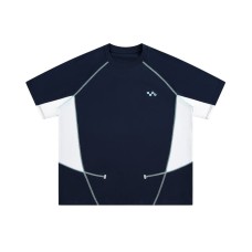 Color blocking splicing short sleeved T-shirt