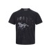 Wash and make old pony print loose men's and women's short sleeves