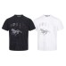 Wash and make old pony print loose men's and women's short sleeves