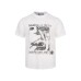 Portrait letter printed knitted short sleeved T-shirt