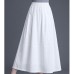 Elegant Casual Design Side Button Elastic Waist High-Waisted Slimming Loose A-Line Skirt Elegant Casual Design Side Button Elastic Waist High-Waisted Slimming Loose A-Line Skirt