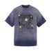 Vintage gradient portrait print loose men's and women's short sleeves