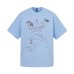 Graffiti print loose men's and women's short sleeves
