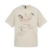 Graffiti print loose men's and women's short sleeves
