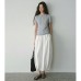 Fashion Striped Beaded Knit Top with Round Neck and Short Sleeve for Women, Casual Summer Wear