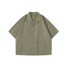 Cuban collar short sleeved loose fit