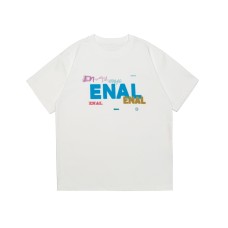 Gradient letter loose men's and women's short sleeves