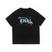 Gradient letter loose men's and women's short sleeves