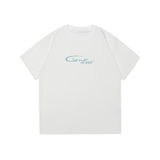 Pearl letter round neck loose men's and women's short sleeves