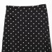 Versatile polka dot spliced straight tube skirt