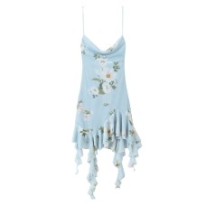 Sexy printed silk mesh short dress Sexy printed silk mesh short dress