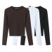 Casual slim fit and slimming long sleeved T-shirt