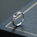 Modern Metal Stone Cross-Opening Design Ring