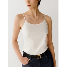 Fashionable Cotton Fitted Camisole for Women, Slimming Sleeveless Top, Wearable as Outer or Inner Layer