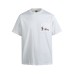 Pocket dog walking embroidered loose men's and women's short sleeves