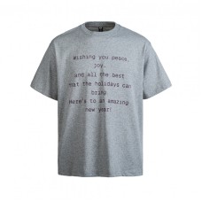 Simple letter print loose men's and women's short sleeves