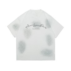Dirty washing making old letters round neck loose short sleeves