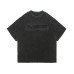 Washed letter stickers embroidered loose short sleeves