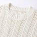 Casual  Round Neck Hollow Knit Short Sleeve Top for Women Lightweight Breathable Skin-Friendly Versatile Upper Wear