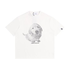 Dog print loose men's and women's short sleeves