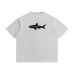 Shark patch embroidered loose men's and women's short sleeves