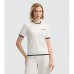 Simple Color-Blocked Short Sleeve Knit Top Round Neck Versatile Summer Top, Lyocell Fabric