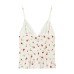 Sweet floral pleated camisole top