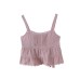 Spicy Girl Style Solid Color Lace Small Tank Top Strap
