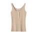 V-neck Knit Cami Top for Women Summer Inner Wear Casual Sleeveless Low Neck Basic Upper Clothing