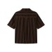 Striped Cuban collar short sleeved shirt Striped Cuban collar short sleeved shirt