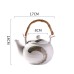 Ceramic Tea Kettle with Bamboo Handle, Hand-Painted, Commercial Use, Large Capacity, Teapot with Lifting Spout, Tabletop Design