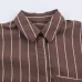 Pocket embellished striped shirt
