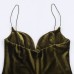 Simple solid color suspender velvet dress Simple solid color suspender velvet dress